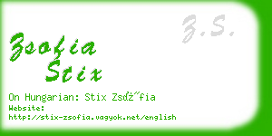 zsofia stix business card